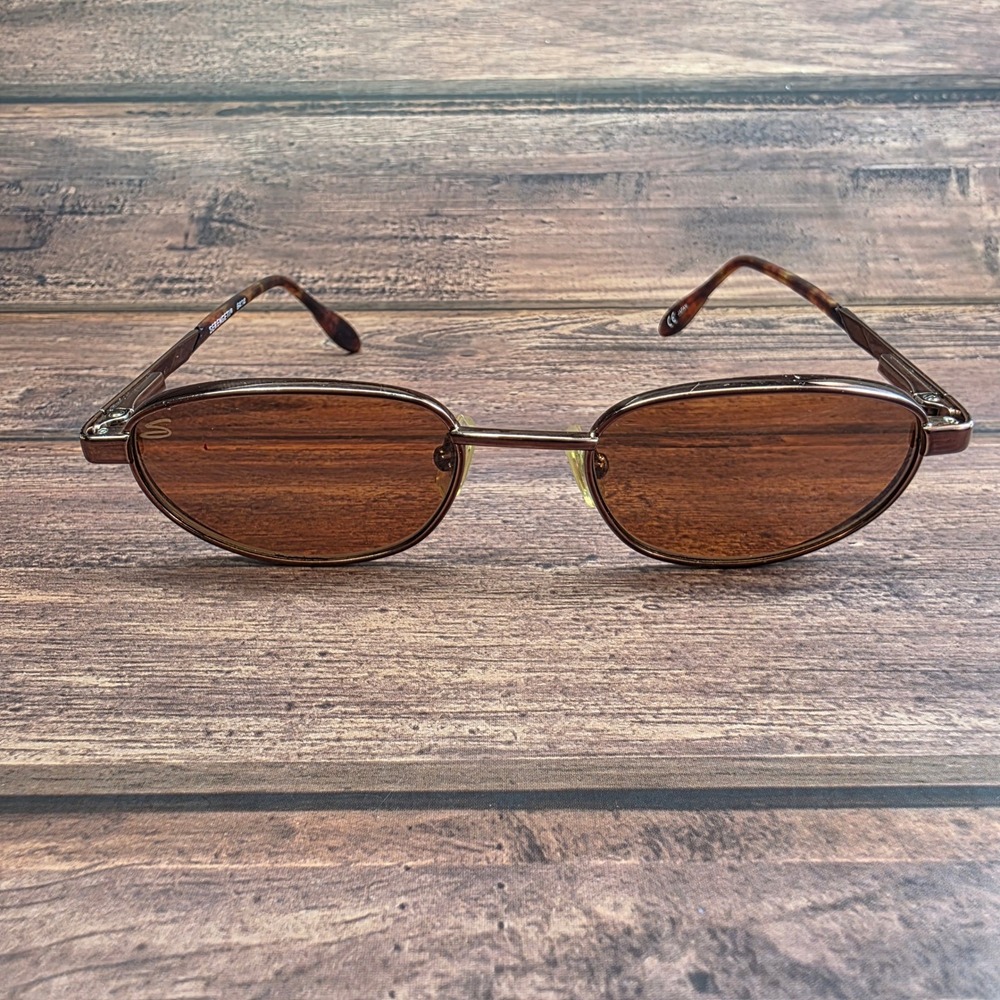 Serengeti 6414 Vintage Oval Metal Sunglasses Bronze Made in Japan FRAMES ONLY
